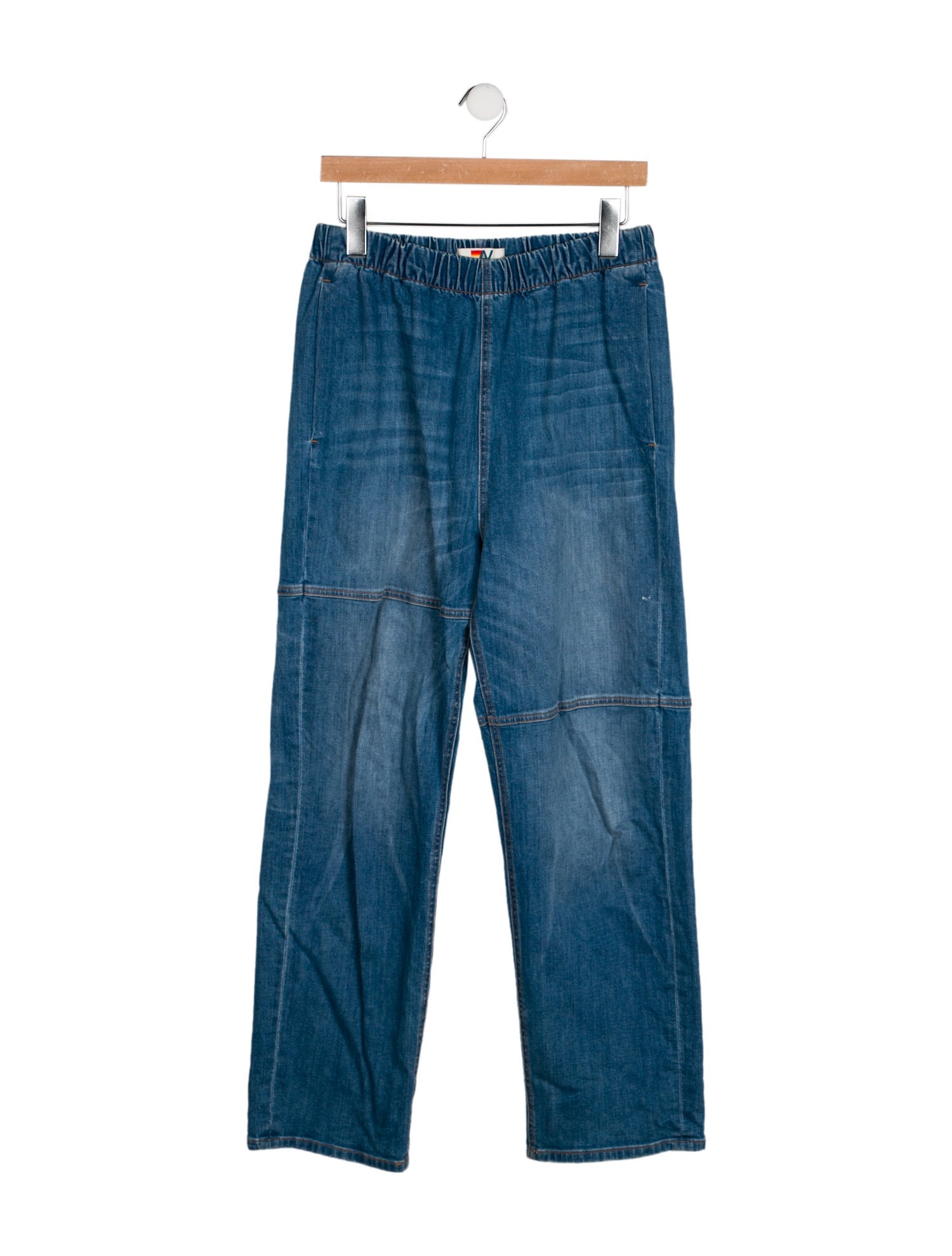 Aviator Nation High-Rise Straight Leg Jeans