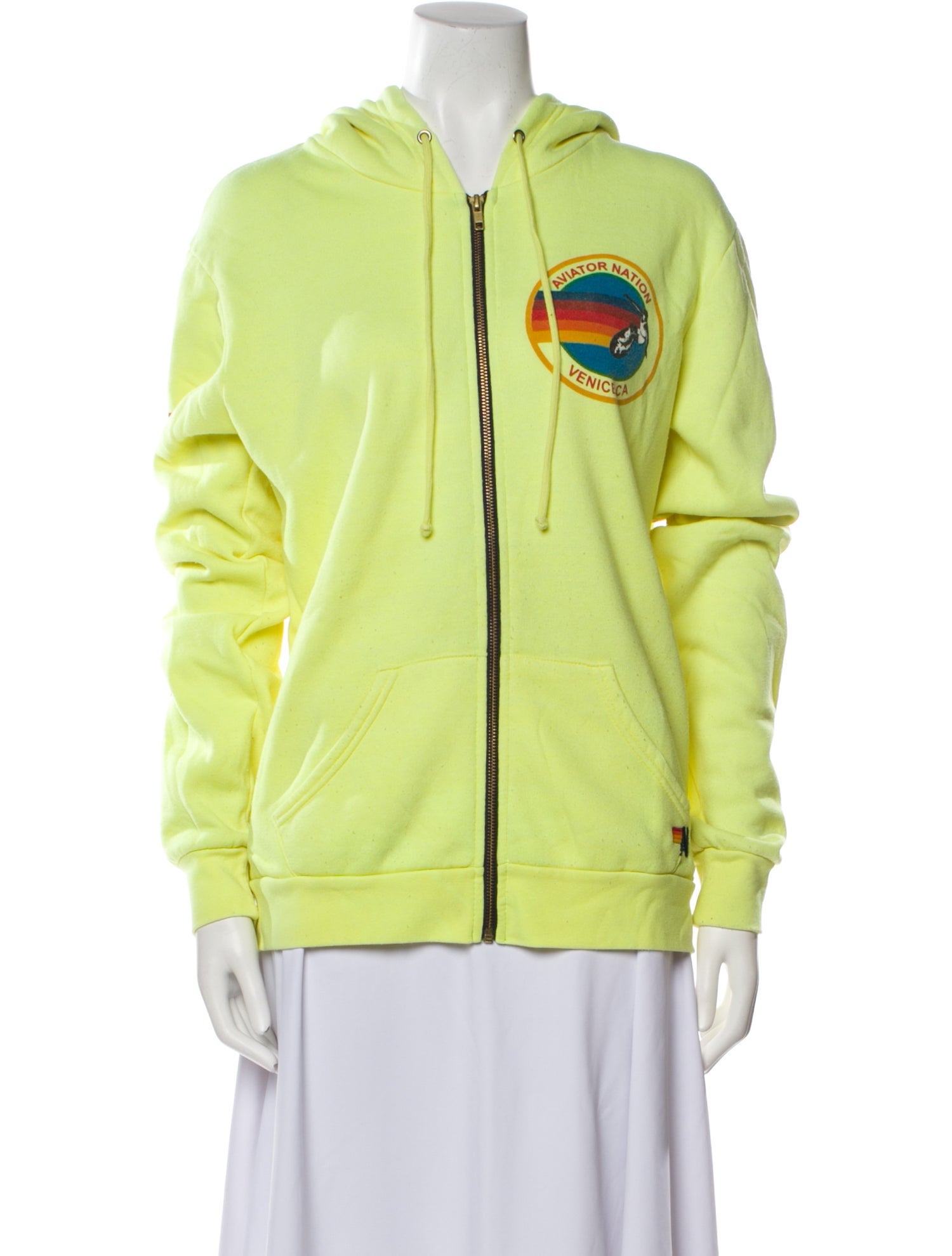 Aviator Nation Graphic Print V-Neck Sweater