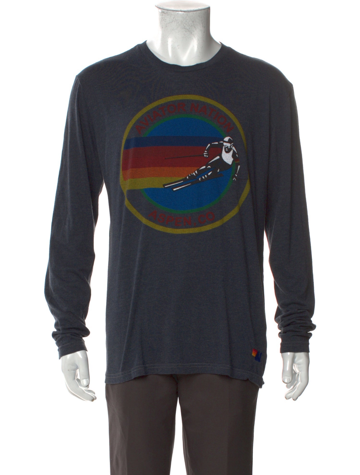 Aviator Nation Graphic Print Crew Neck Pullover