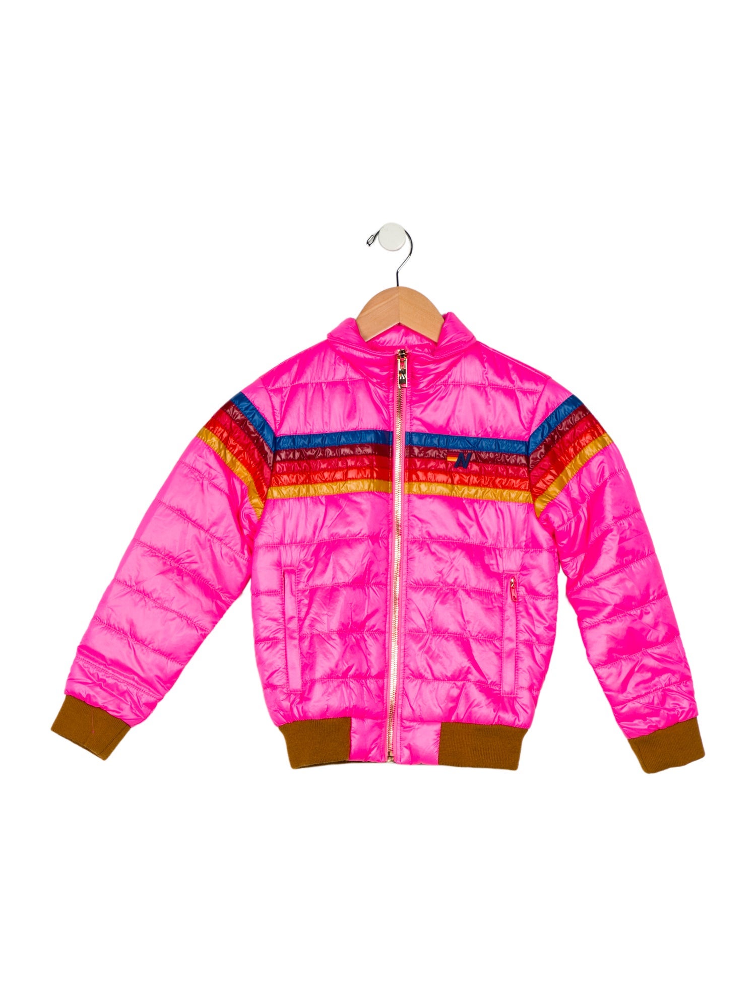 Aviator Nation Nylon Striped Bomber Jacket w/ Tags