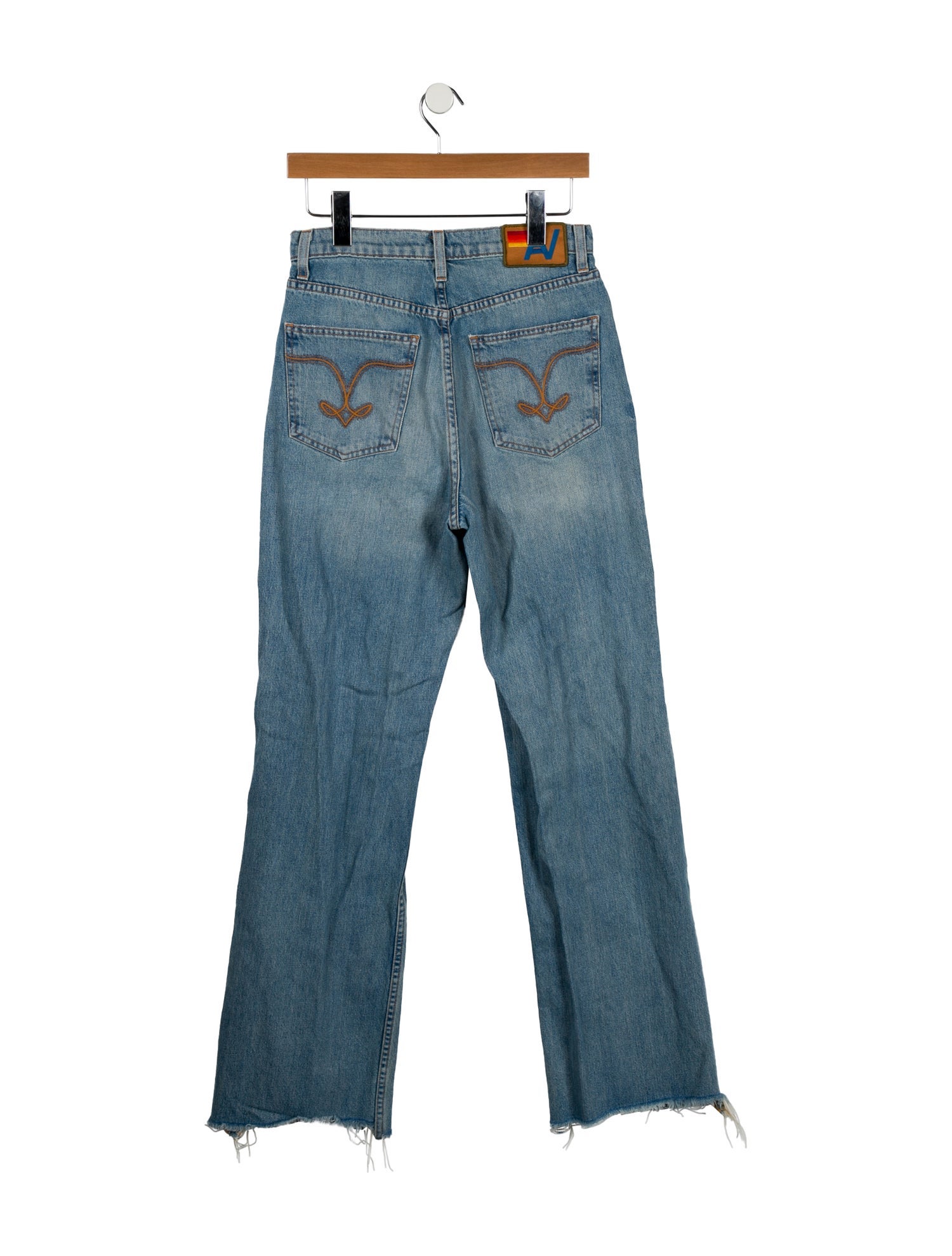 Aviator Nation High-Rise Wide Leg Jeans
