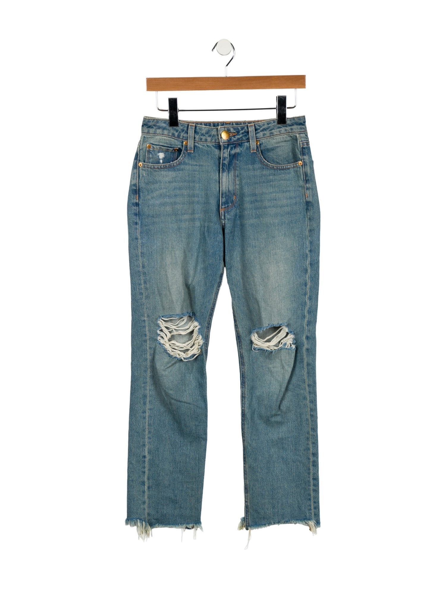 Aviator Nation High-Rise Straight Leg Jeans