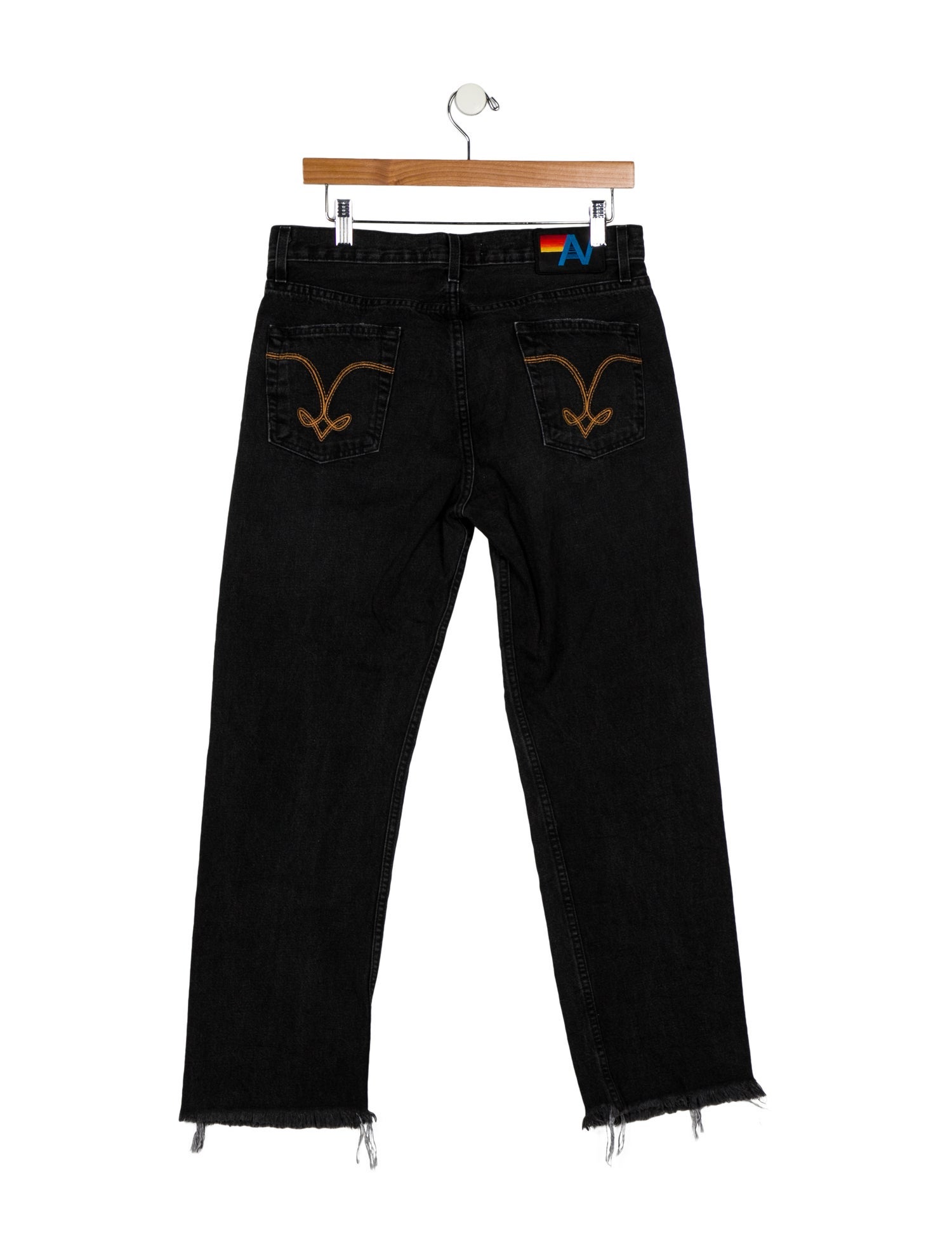 Aviator Nation High-Rise Straight Leg Jeans