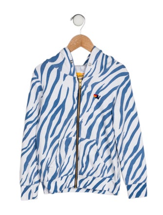 Aviator Nation Girls' Patterned Zip Up Hoodie