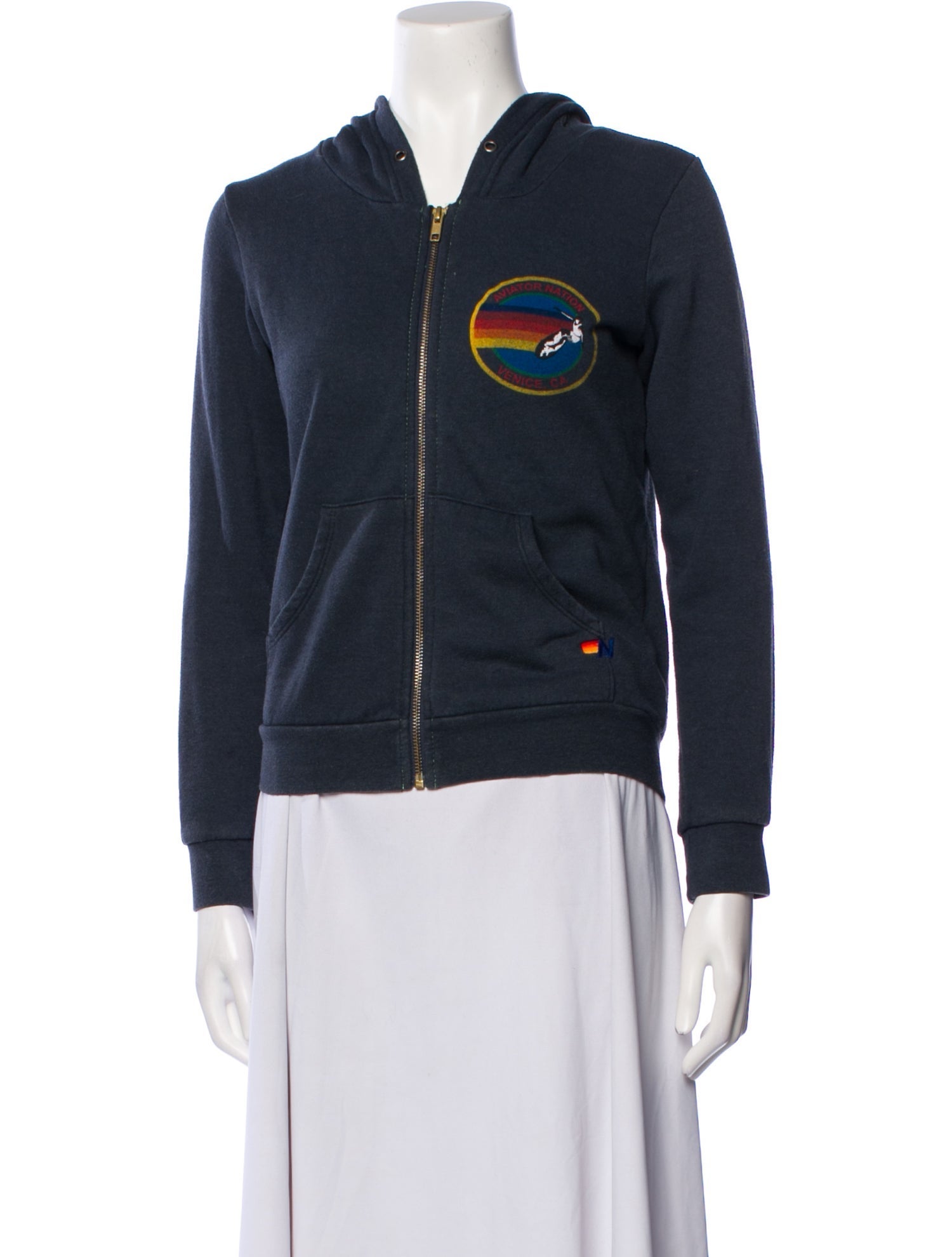 Aviator Nation Graphic Print Crew Neck Sweater