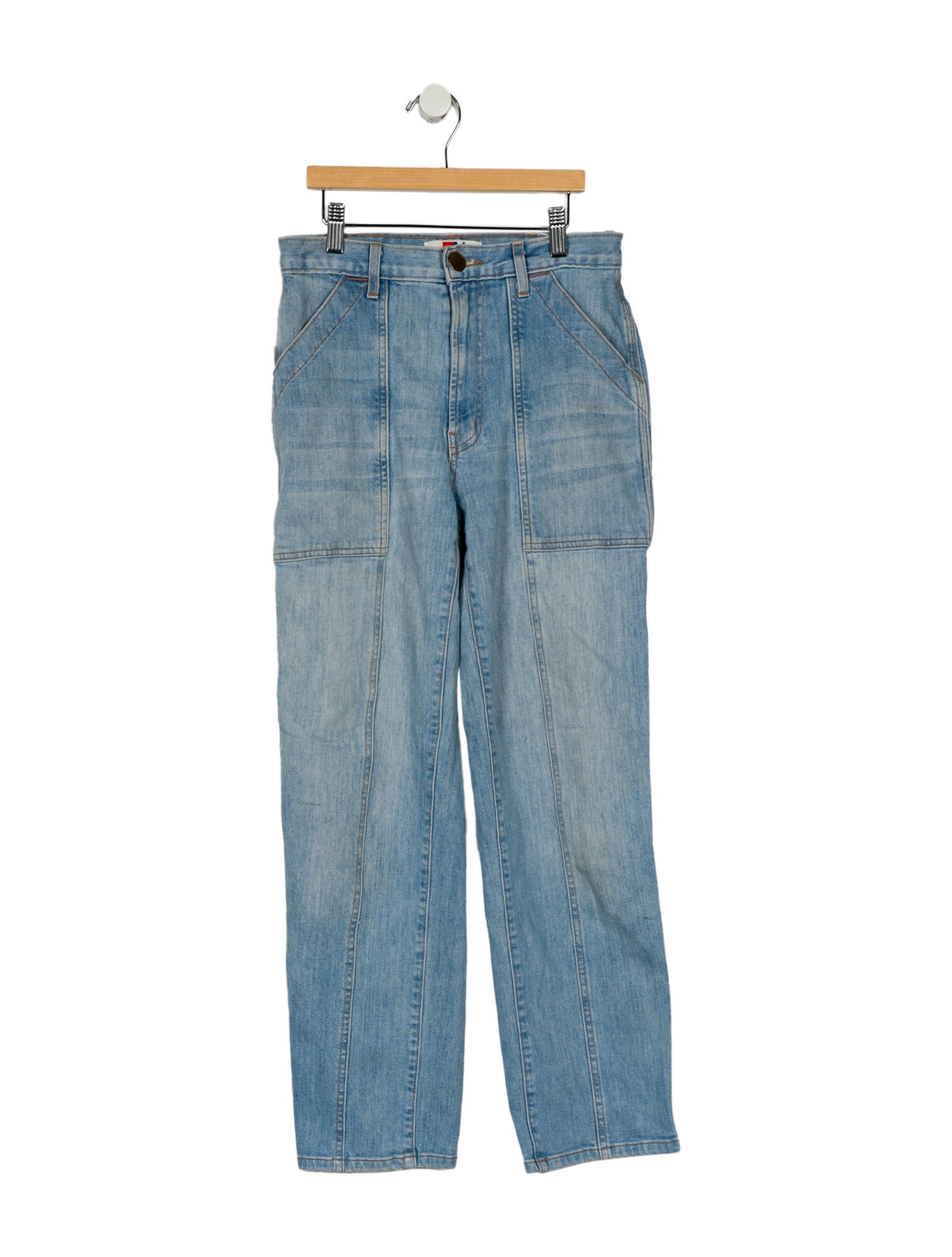 Aviator Nation Mid-Rise Straight Leg Jeans