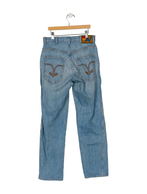 Aviator Nation Mid-Rise Straight Leg Jeans