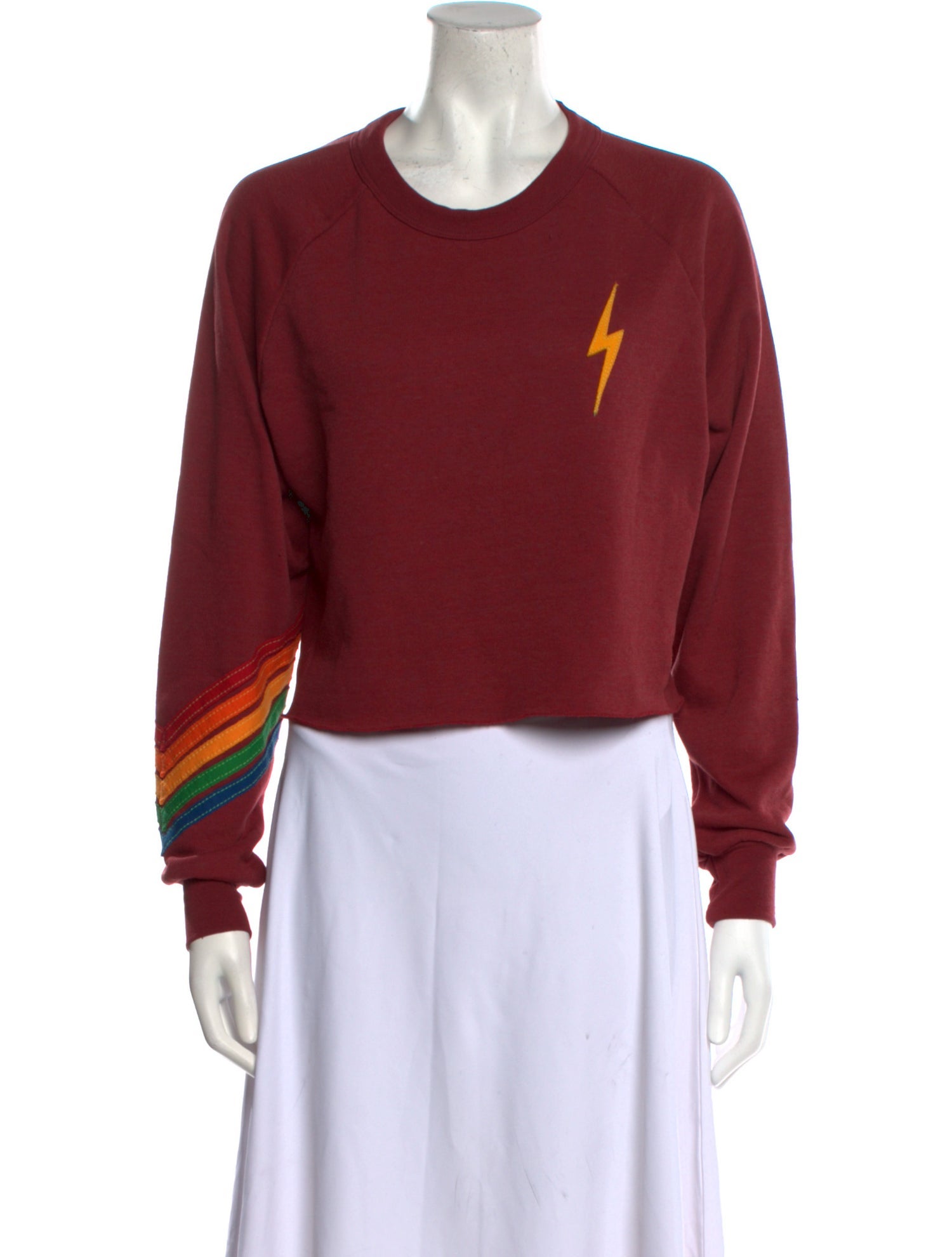 Aviator Nation Graphic Print Crew Neck Sweater