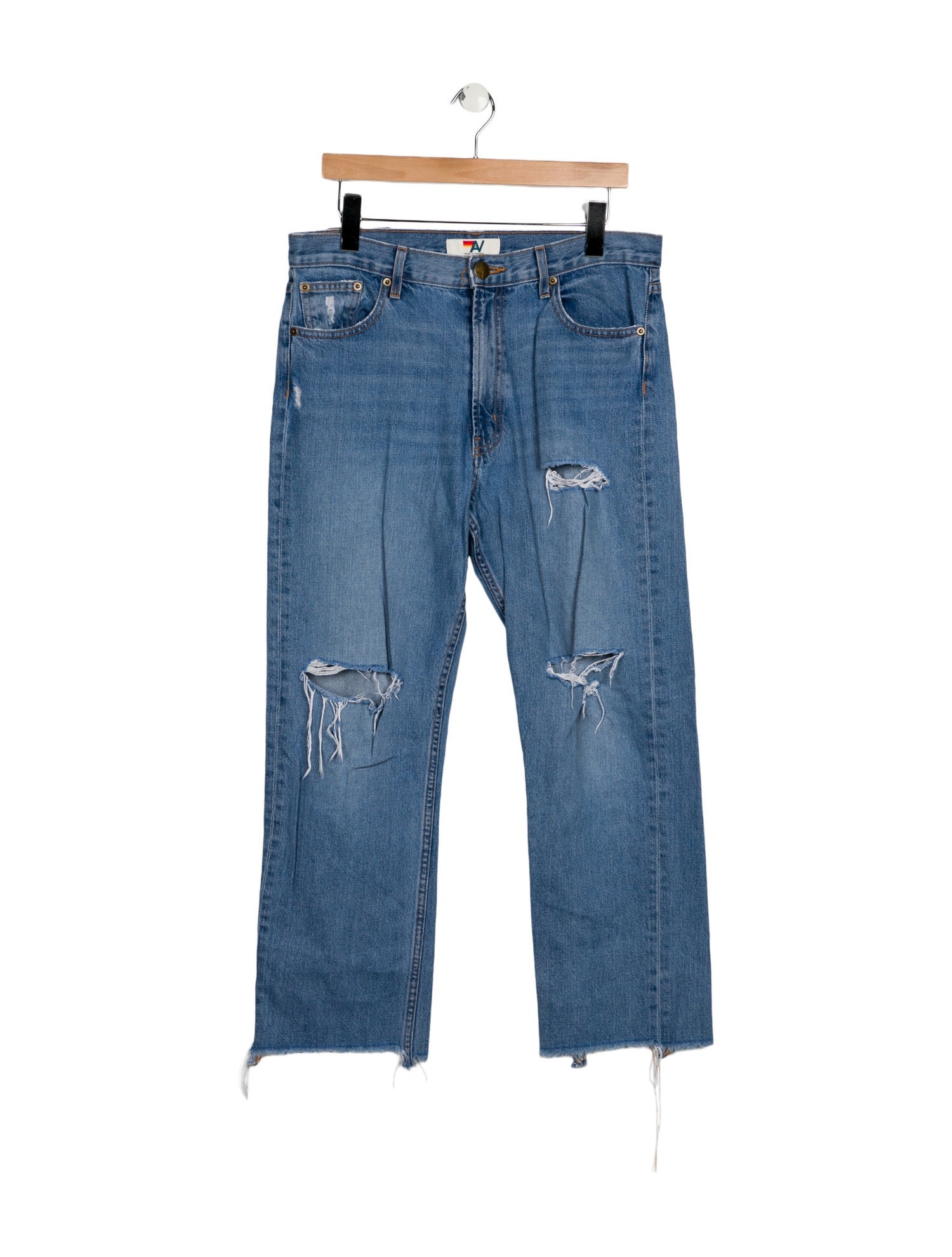 Aviator Nation High-Rise Straight Leg Jeans