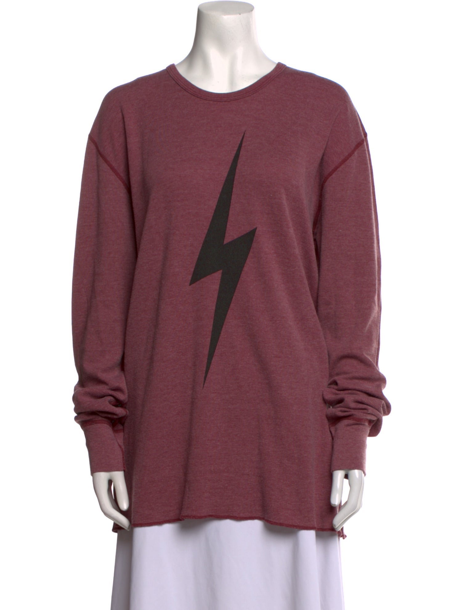 Aviator Nation Graphic Print Scoop Neck Sweater