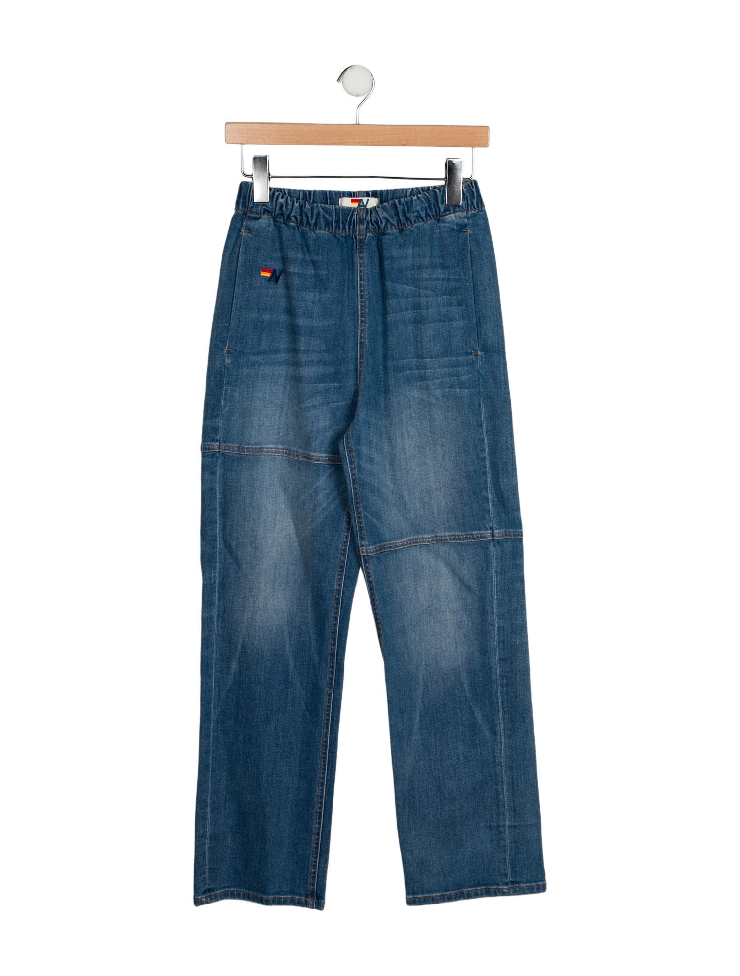 Aviator Nation High-Rise Straight Leg Jeans
