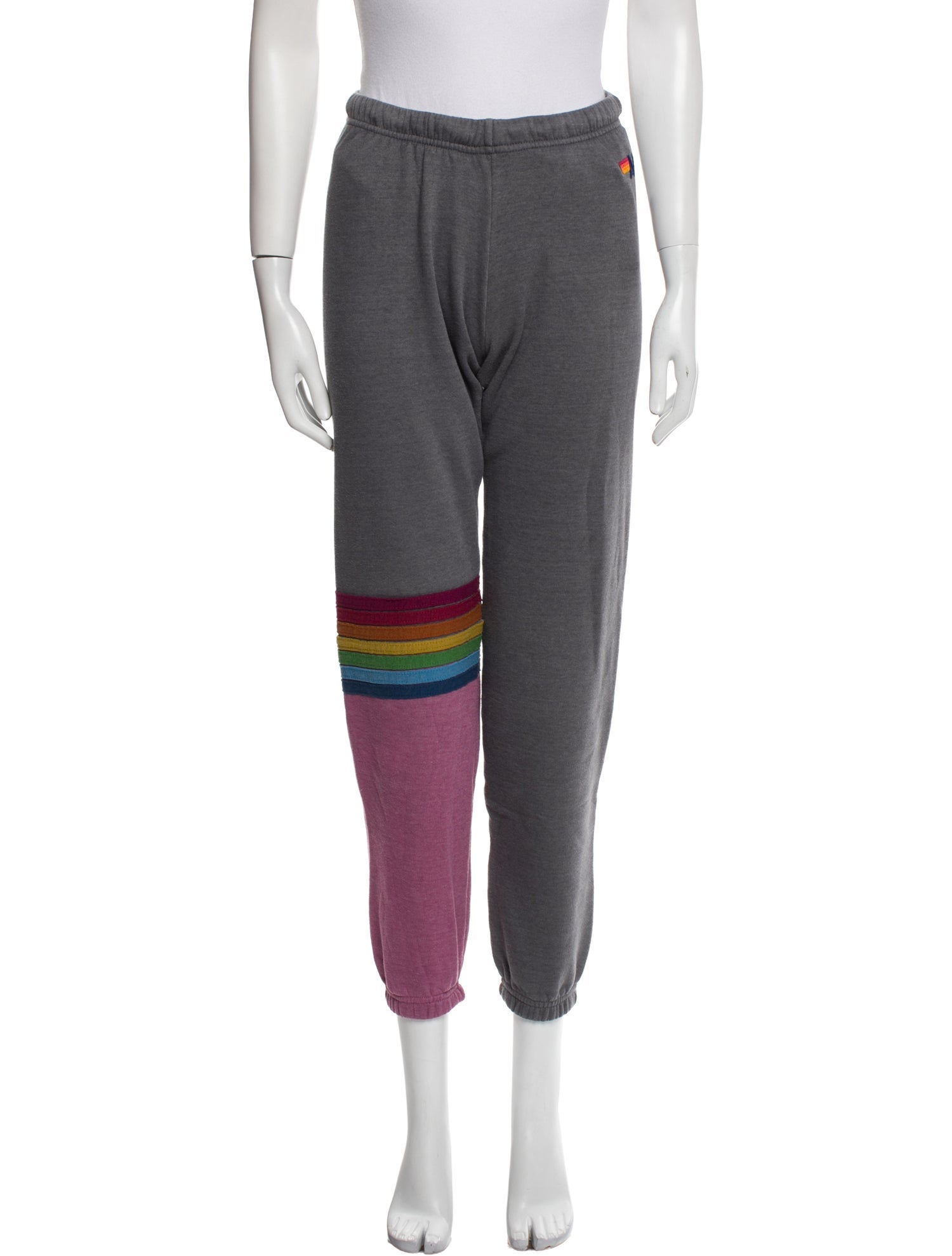 Aviator Nation Striped Embroidered Accent Sweatpants