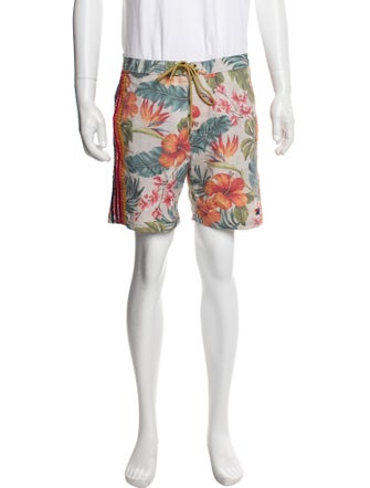 Aviator Nation Floral Print Flat Front Shorts