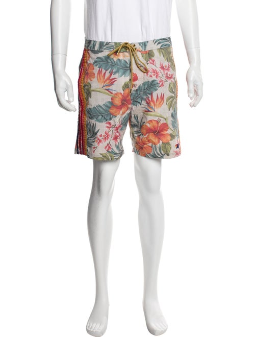 Aviator Nation Floral Print Flat Front Shorts