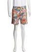 Aviator Nation Floral Print Flat Front Shorts