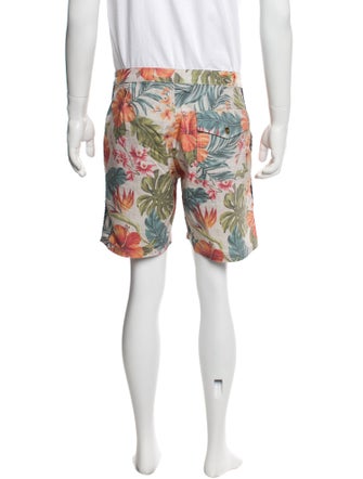 Aviator Nation Floral Print Flat Front Shorts