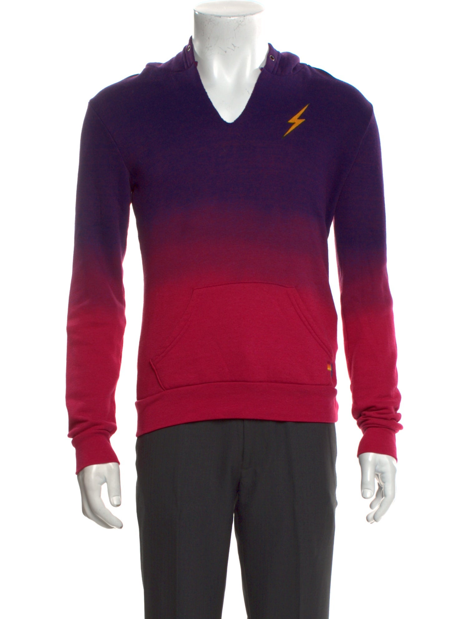 Aviator Nation Colorblock Pattern Crew Neck Sweatshirt