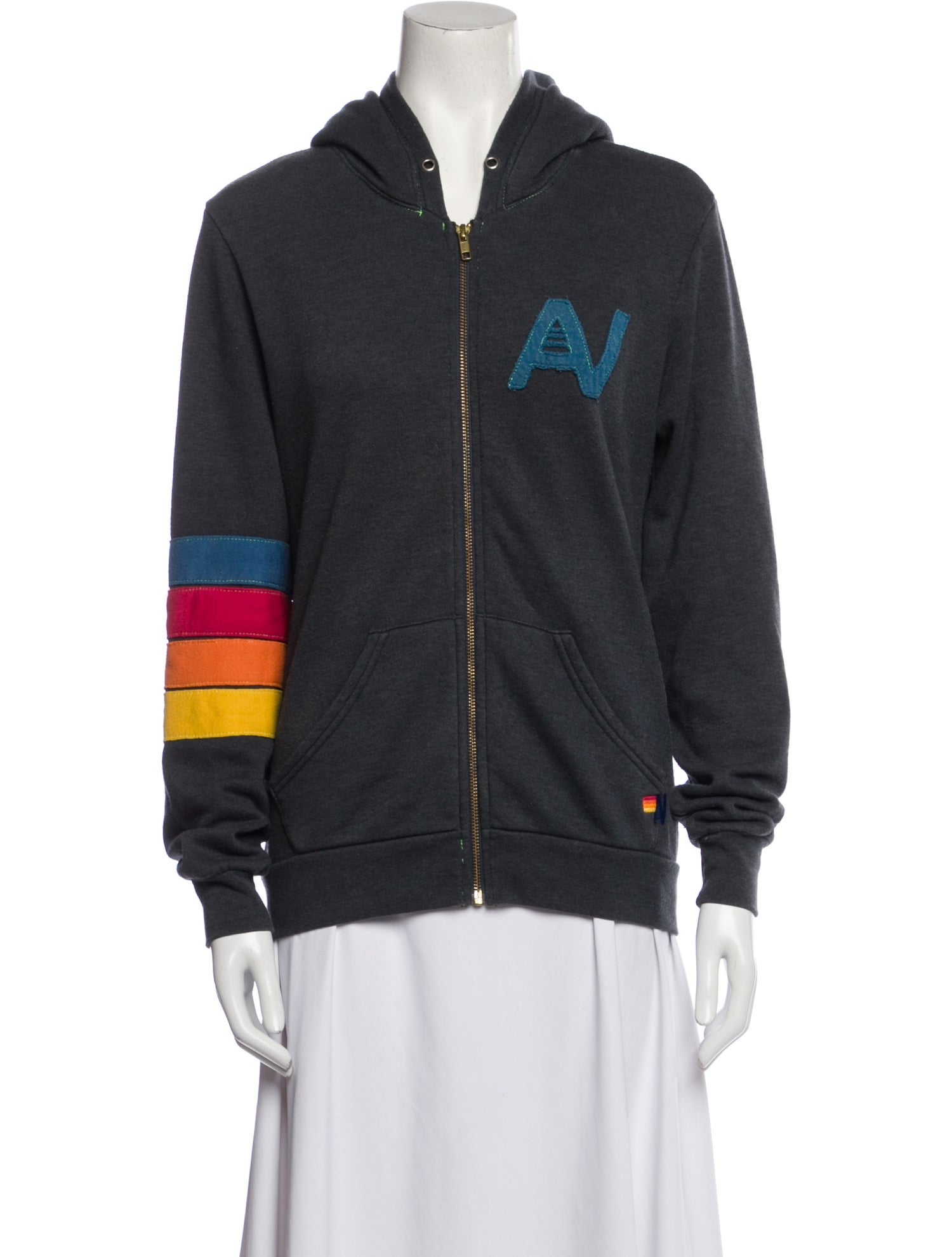 Aviator Nation Colorblock Pattern Embroidered Accent Lounge Set