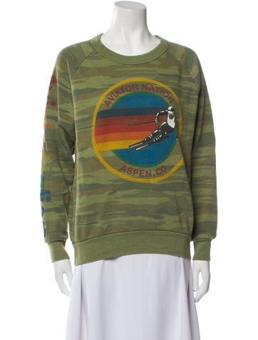 Aviator Nation Loungewear Printed Embroidered Accent Lounge Set S