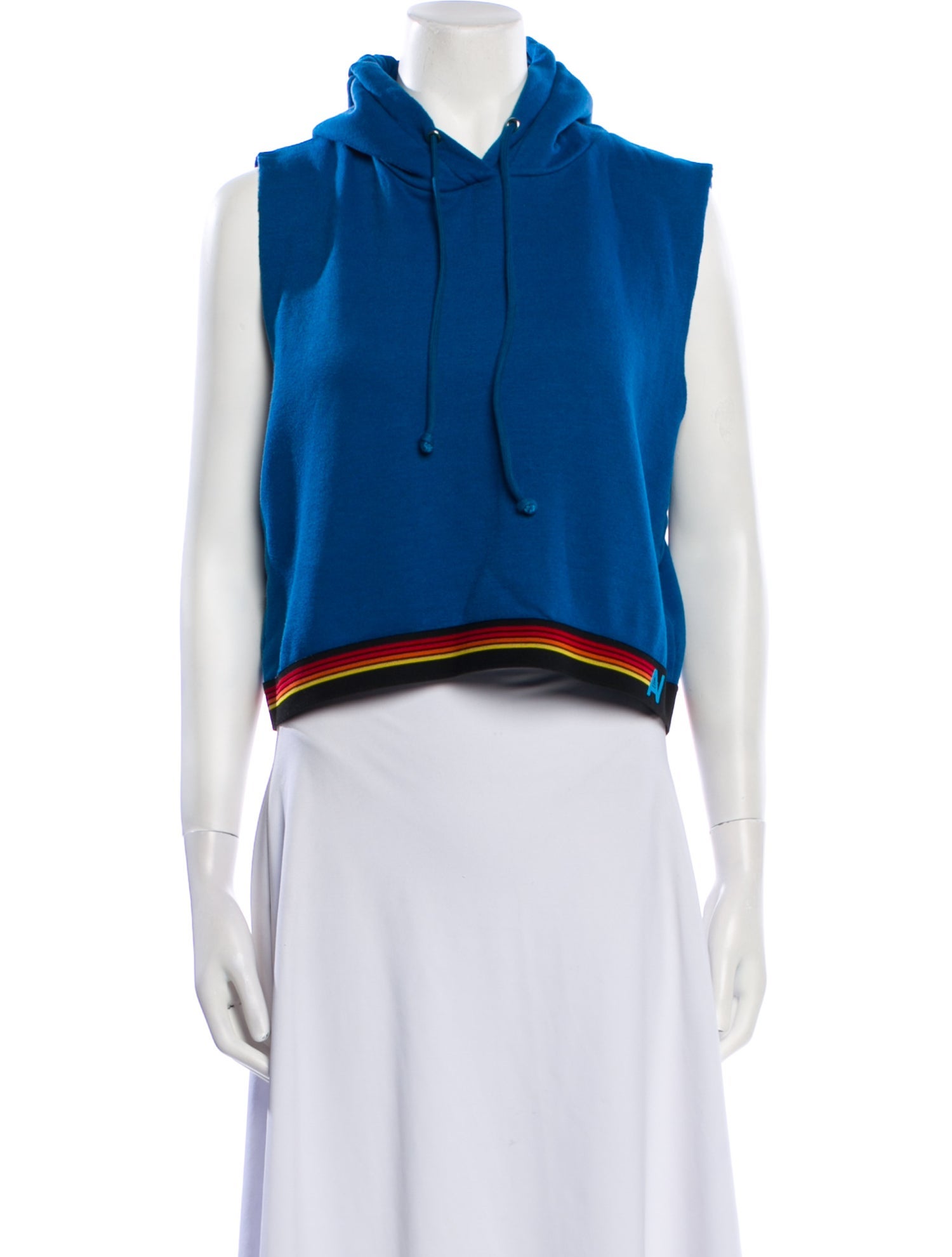 Aviator Nation Striped V-Neck Crop Top