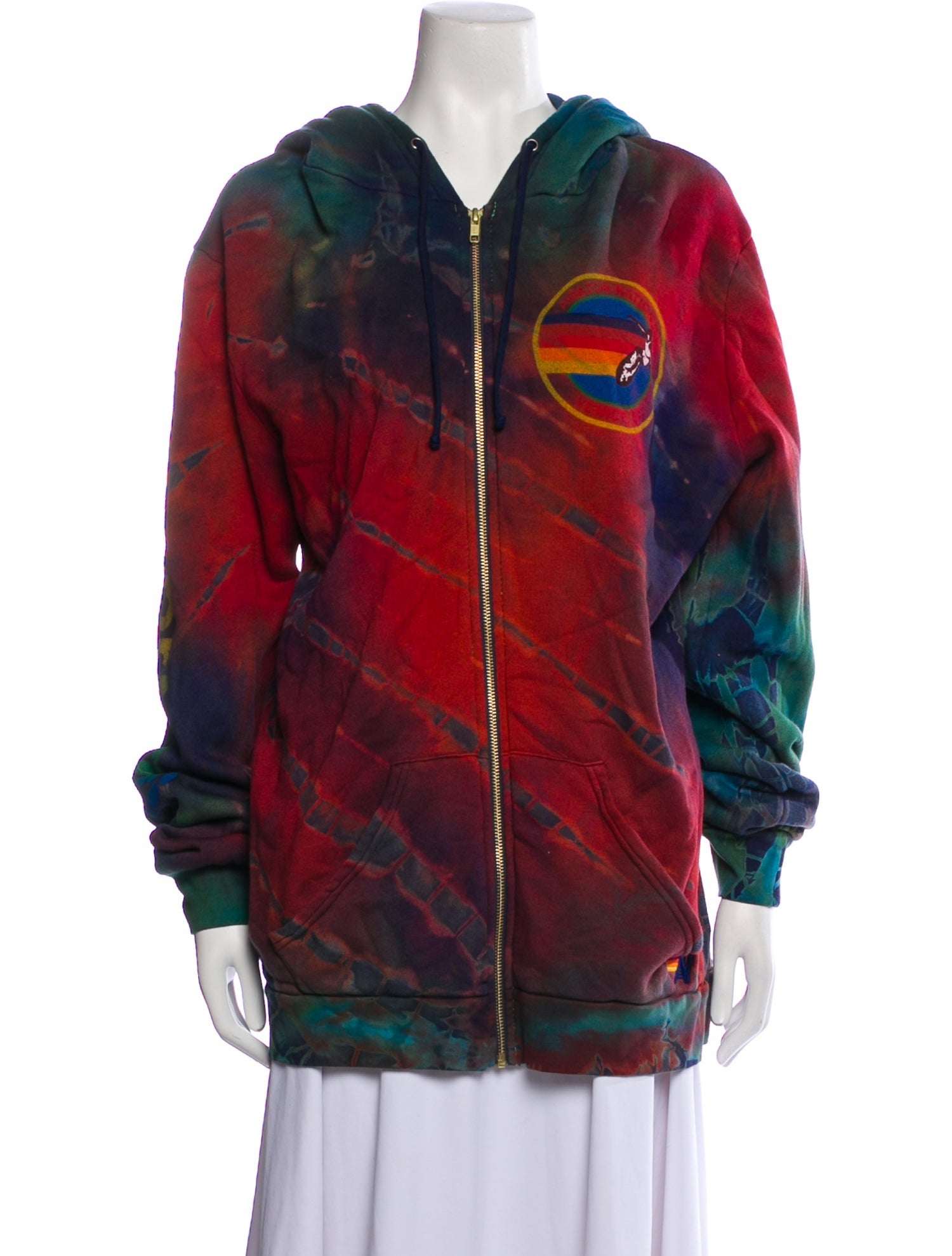 Aviator Nation Tie-Dye Print V-Neck Sweater