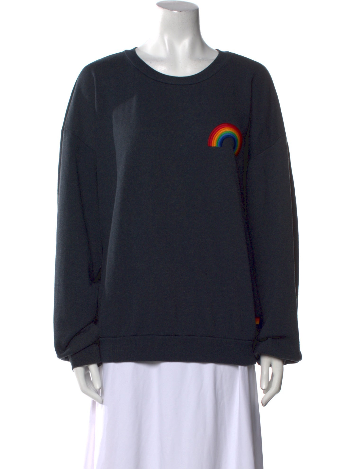 Aviator Nation Graphic Print Scoop Neck Sweater