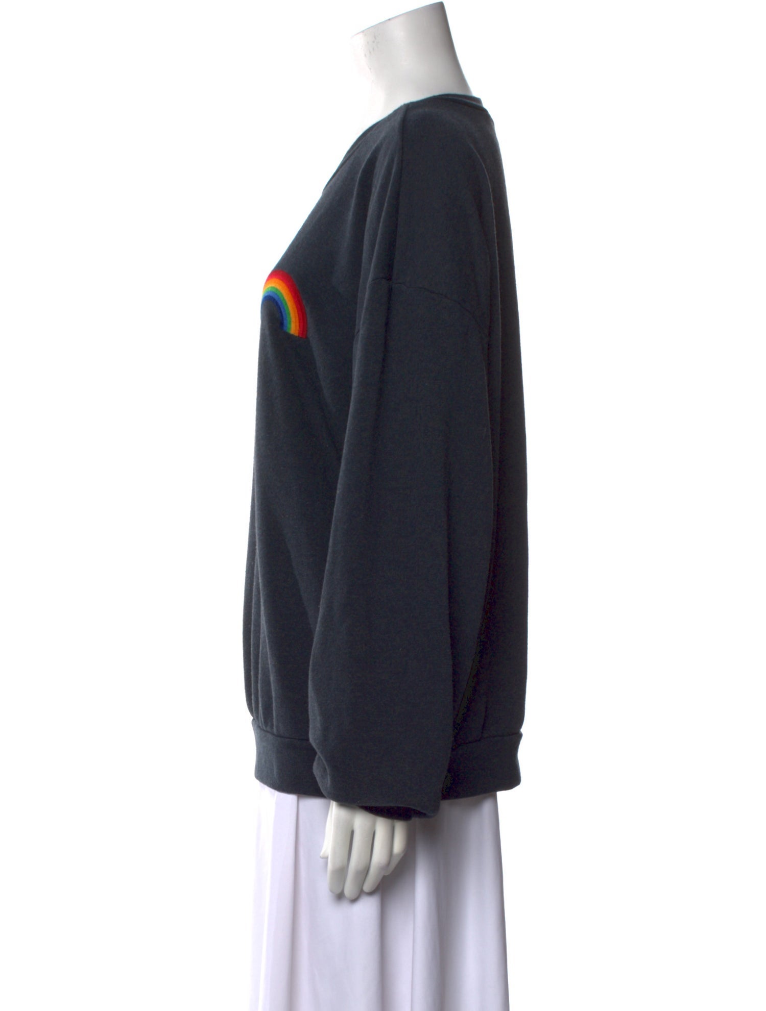 Aviator Nation Graphic Print Scoop Neck Sweater