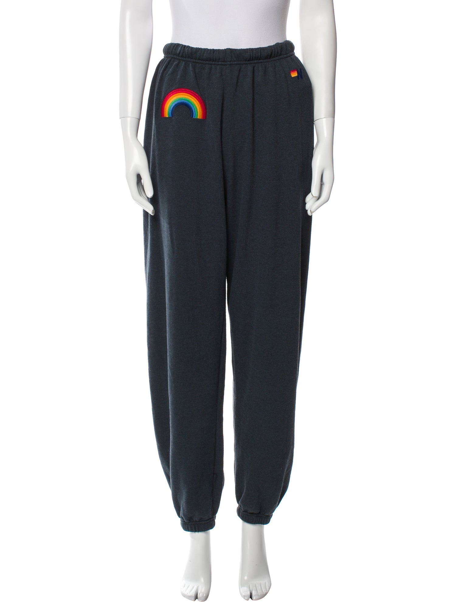 Aviator Nation Graphic Print Embroidered Accent Sweatpants