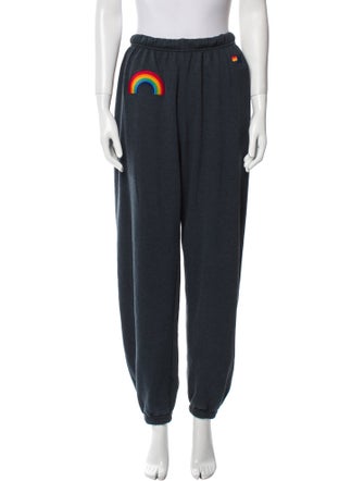 Aviator Nation Graphic Print Embroidered Accent Sweatpants