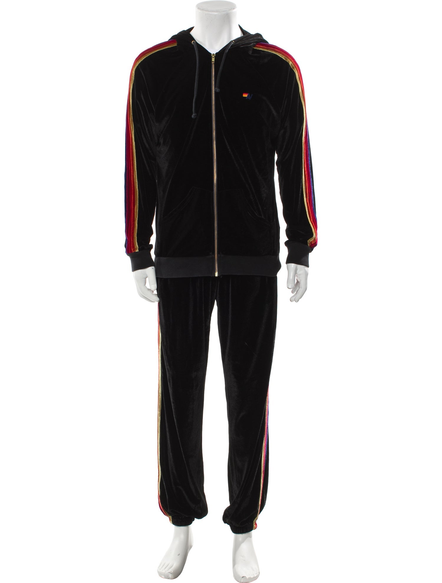 Aviator Nation Striped Embroidered Accent Lounge Set