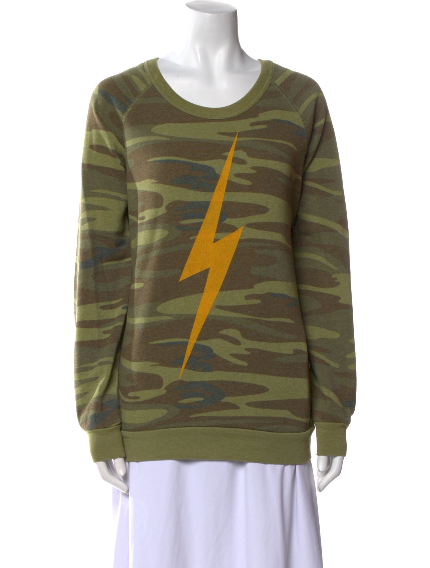 Aviator Nation Printed Scoop Neck Sweater