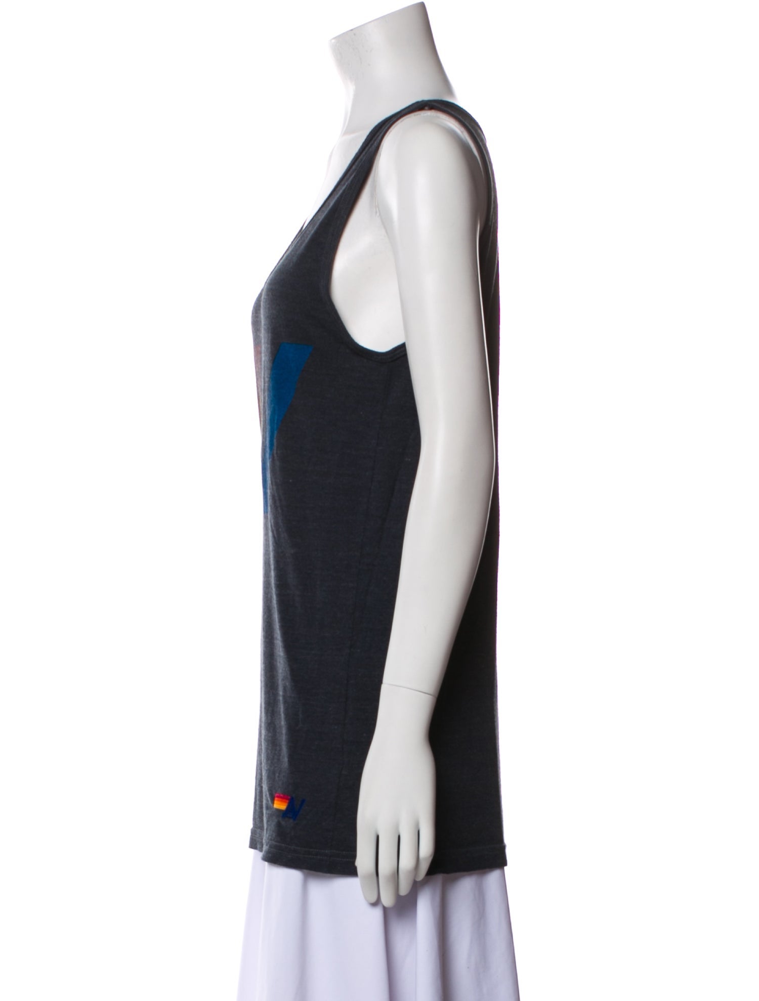 Aviator Nation Graphic Print Scoop Neck Top