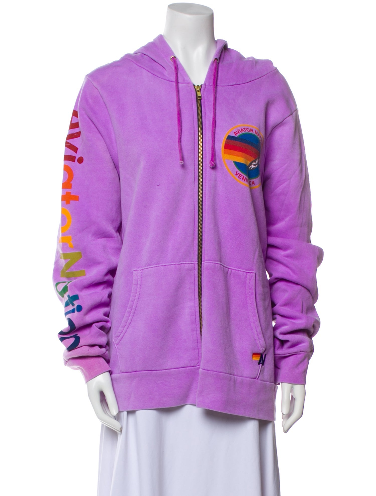 Aviator Nation Graphic Print Embroidered Accent Lounge Set