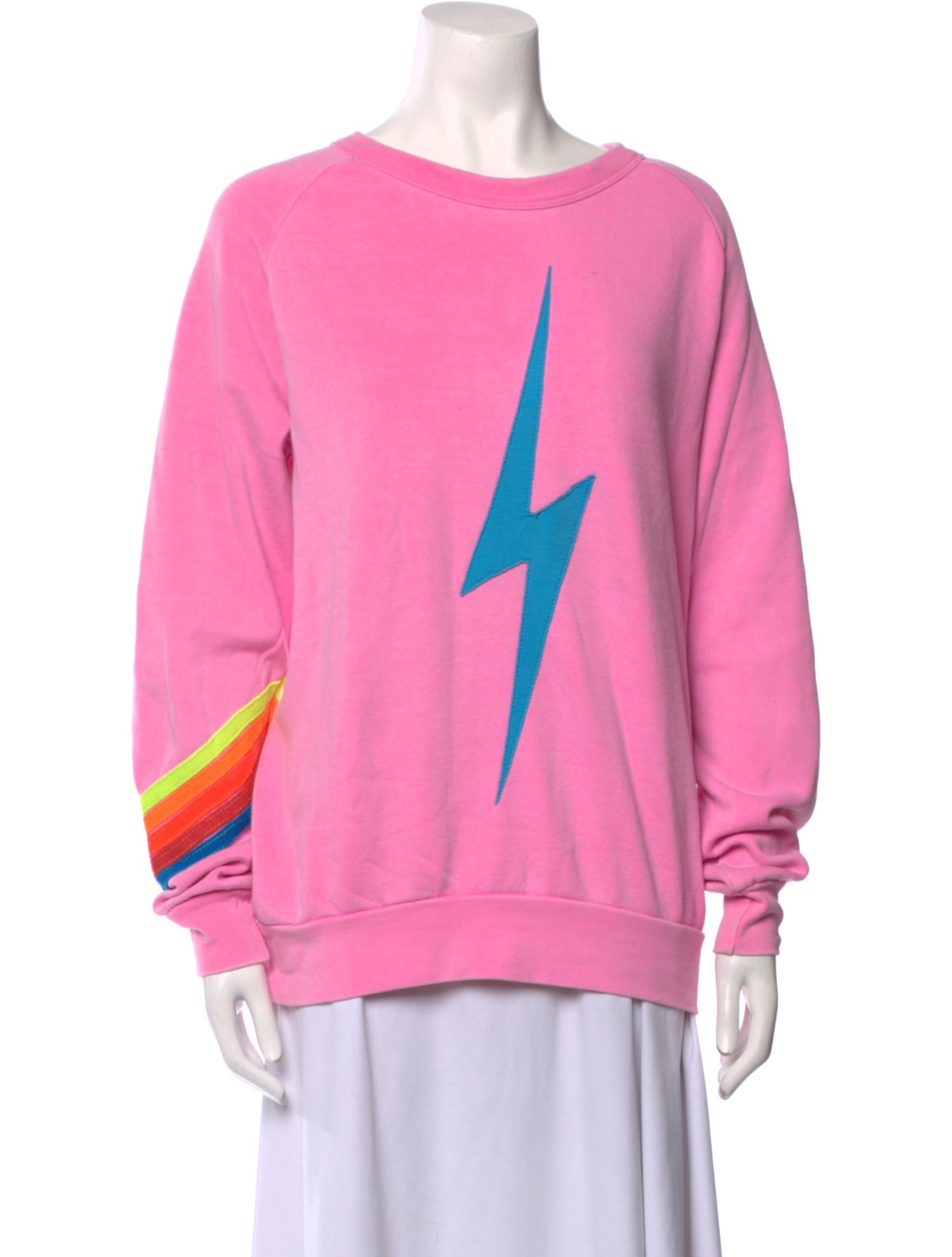 Aviator Nation Printed Bateau Neckline Sweatshirt