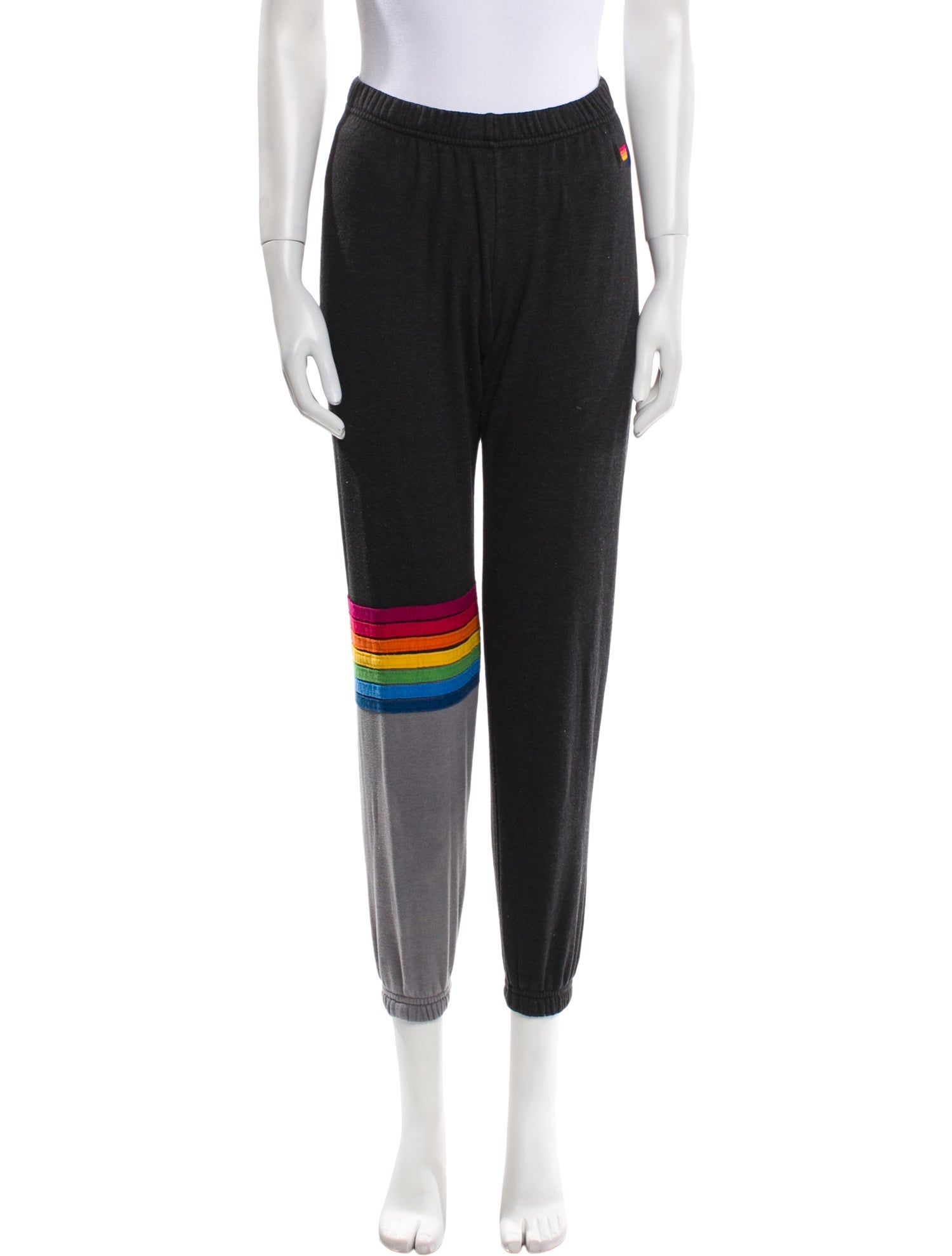 Aviator Nation Striped Embroidered Accent Sweatpants
