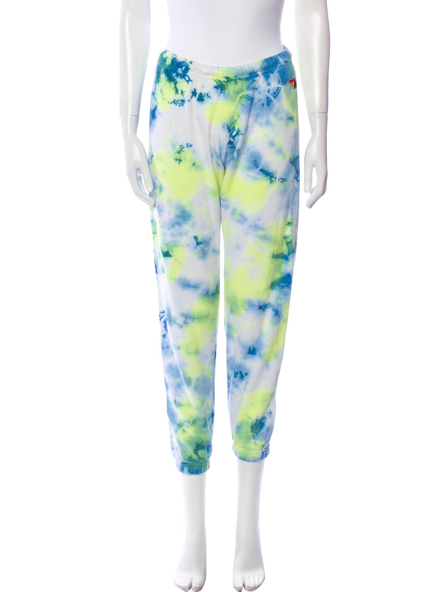 Aviator Nation Tie-Dye Print Embroidered Accent Sweatpants