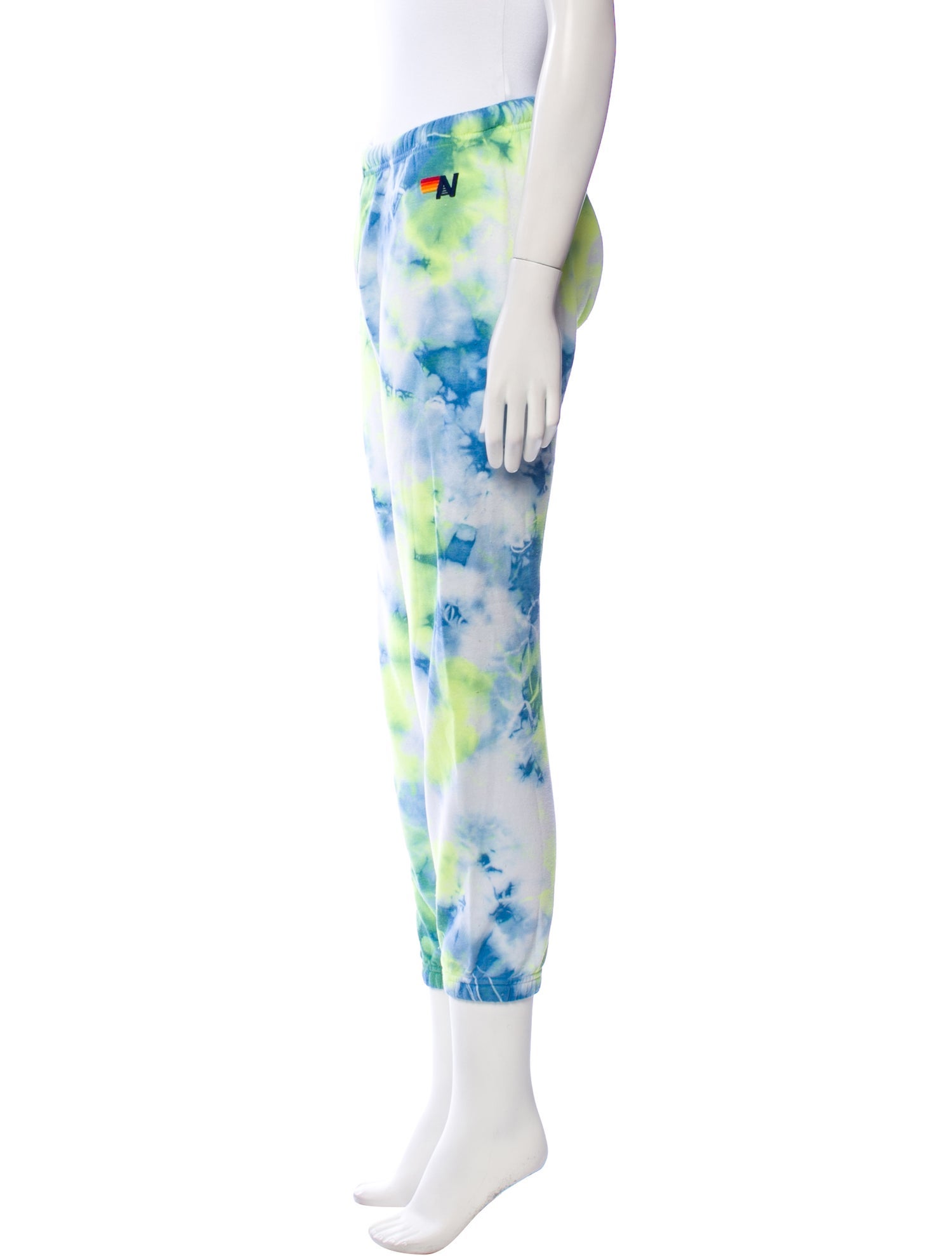 Aviator Nation Tie-Dye Print Embroidered Accent Sweatpants