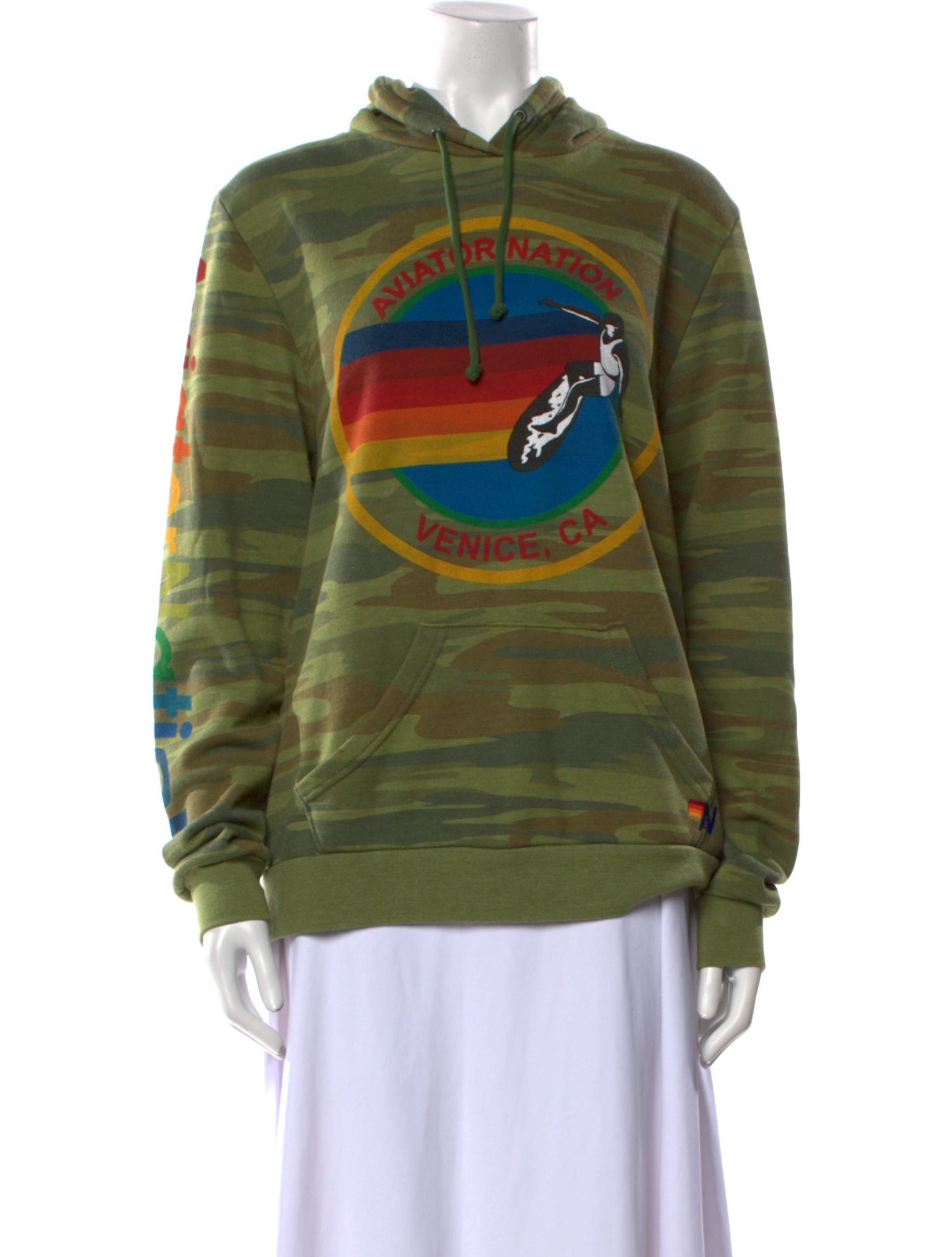 Aviator Nation Graphic Print Crew Neck Sweater