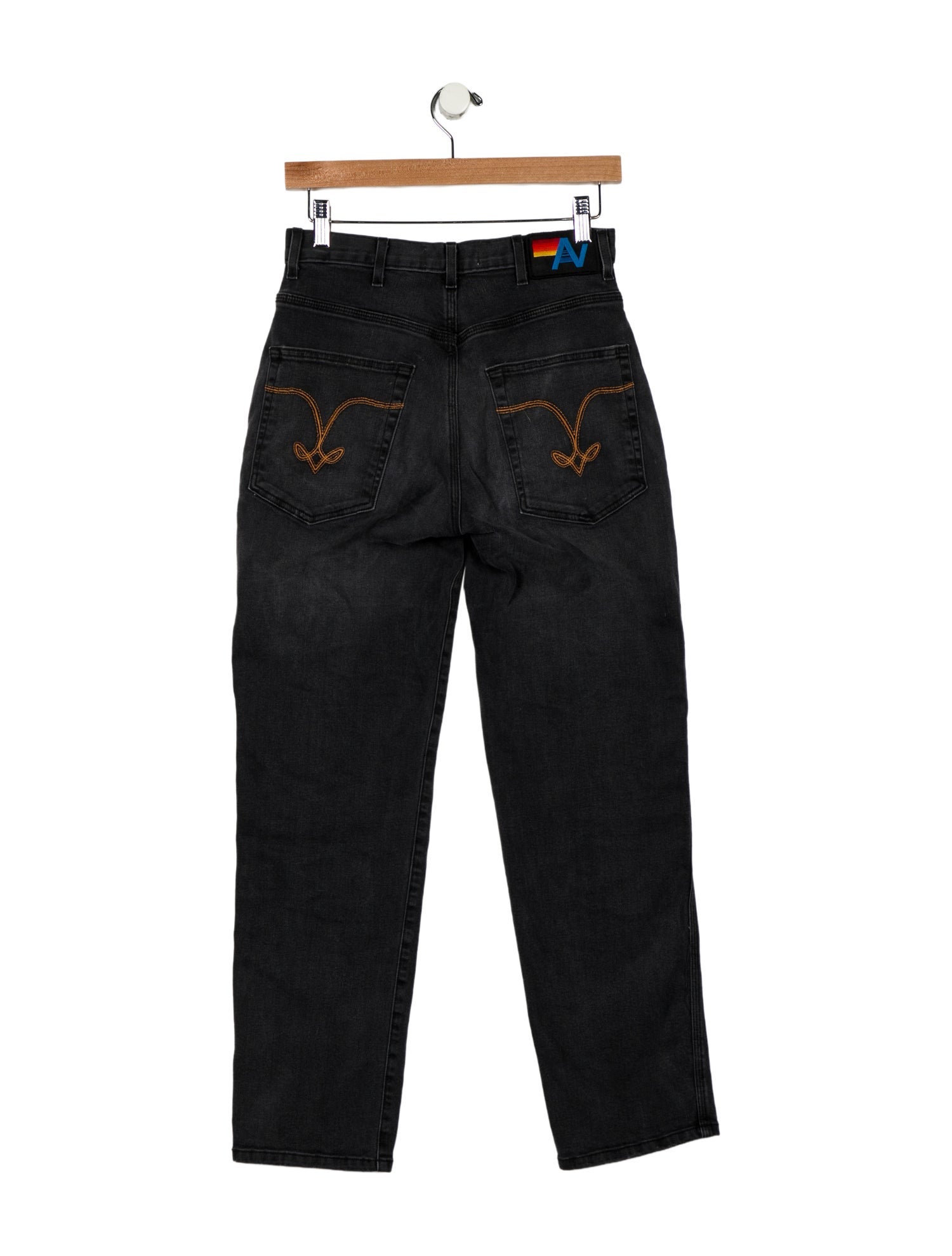 Aviator Nation Mid-Rise Straight Leg Jeans