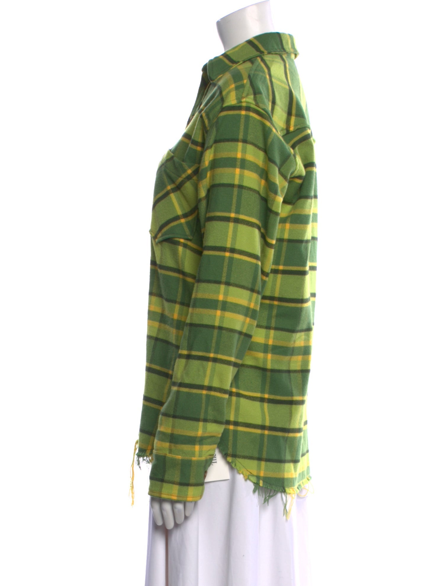 Aviator Nation Plaid Print Long Sleeve Button-Up Top