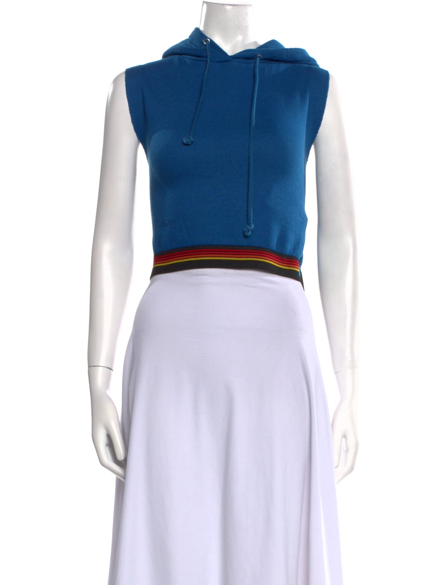 Aviator Nation Mock Neck Sleeveless Crop Top