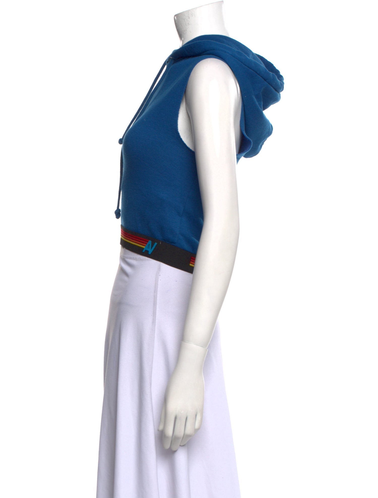 Aviator Nation Mock Neck Sleeveless Crop Top