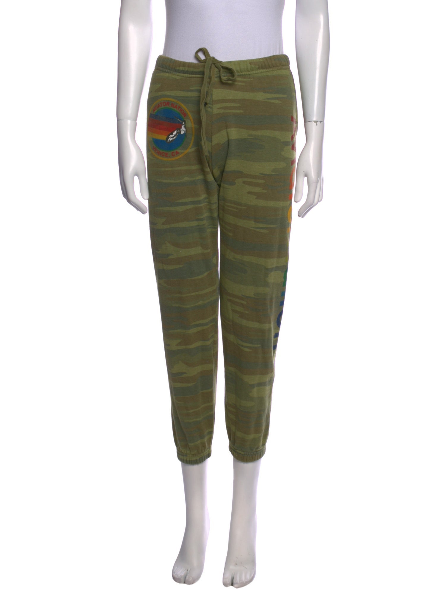 Aviator Nation Camouflage Print Skinny Leg Pants