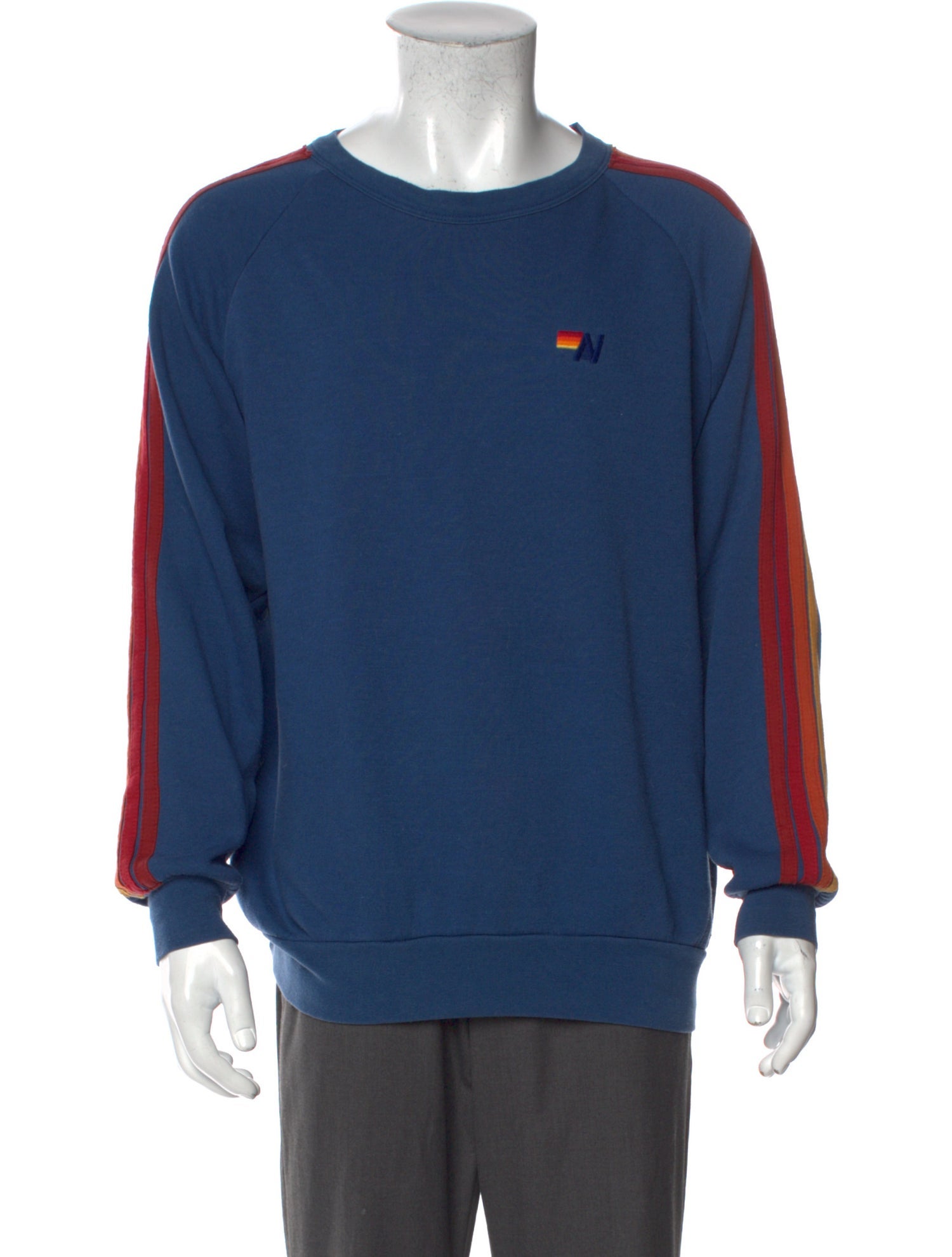 Aviator Nation Colorblock Pattern Scoop Neck Pullover