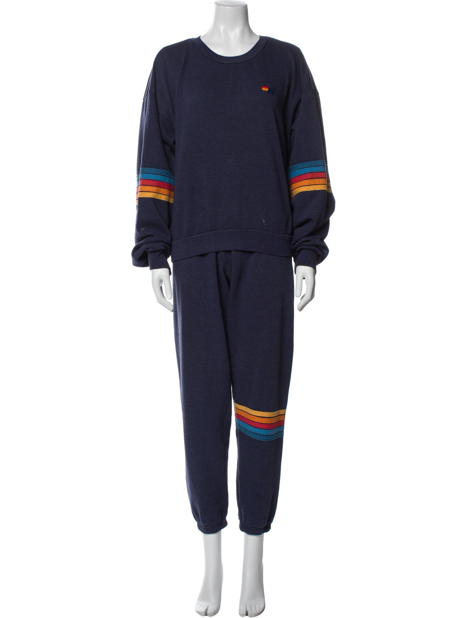 Aviator Nation Striped Embroidered Accent Tracksuit