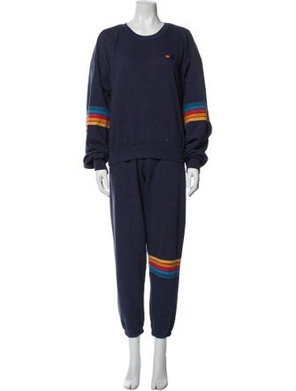 Aviator Nation Striped Embroidered Accent Tracksuit