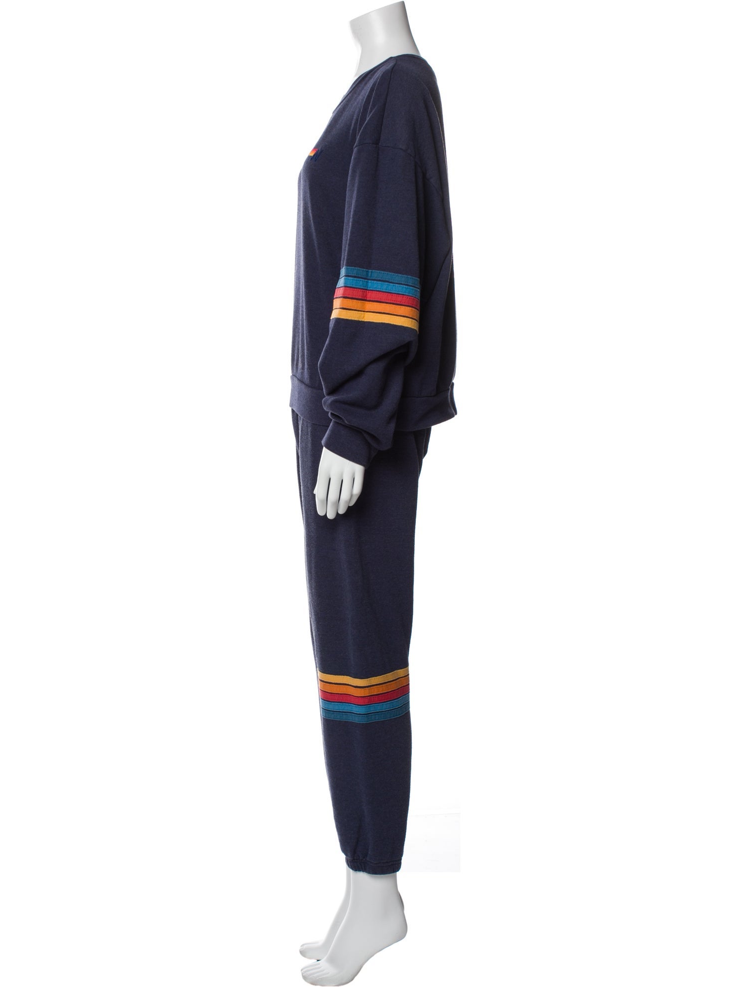 Aviator Nation Striped Embroidered Accent Tracksuit