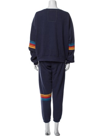 Aviator Nation Striped Embroidered Accent Tracksuit