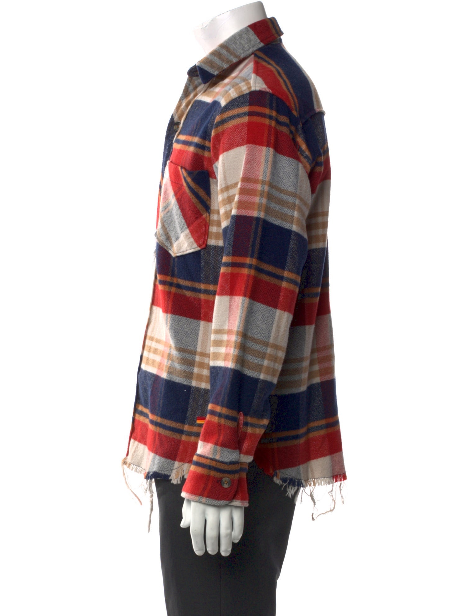 Aviator Nation Plaid Print Long Sleeve Western Shirt