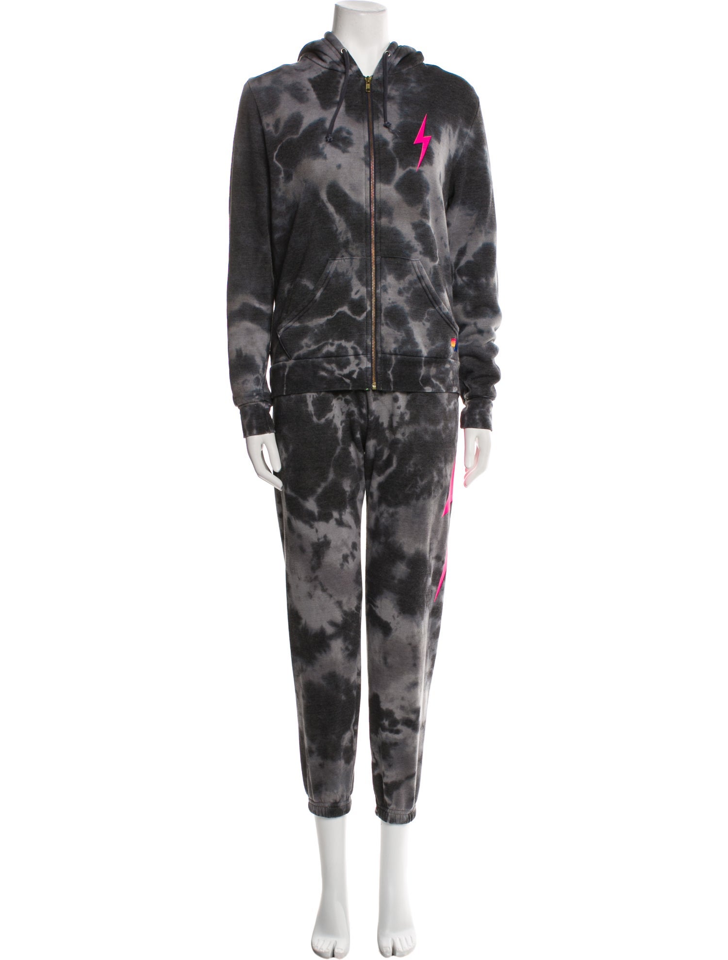 Aviator Nation Camouflage Print Embroidered Accent Lounge Set